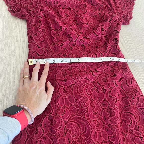 Sugarlips lace cocktail mini dress with back cut-out detail, red size XS - Picture 14 of 14